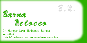 barna melocco business card